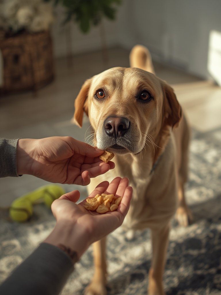 dog joint health supplement being used by large dog