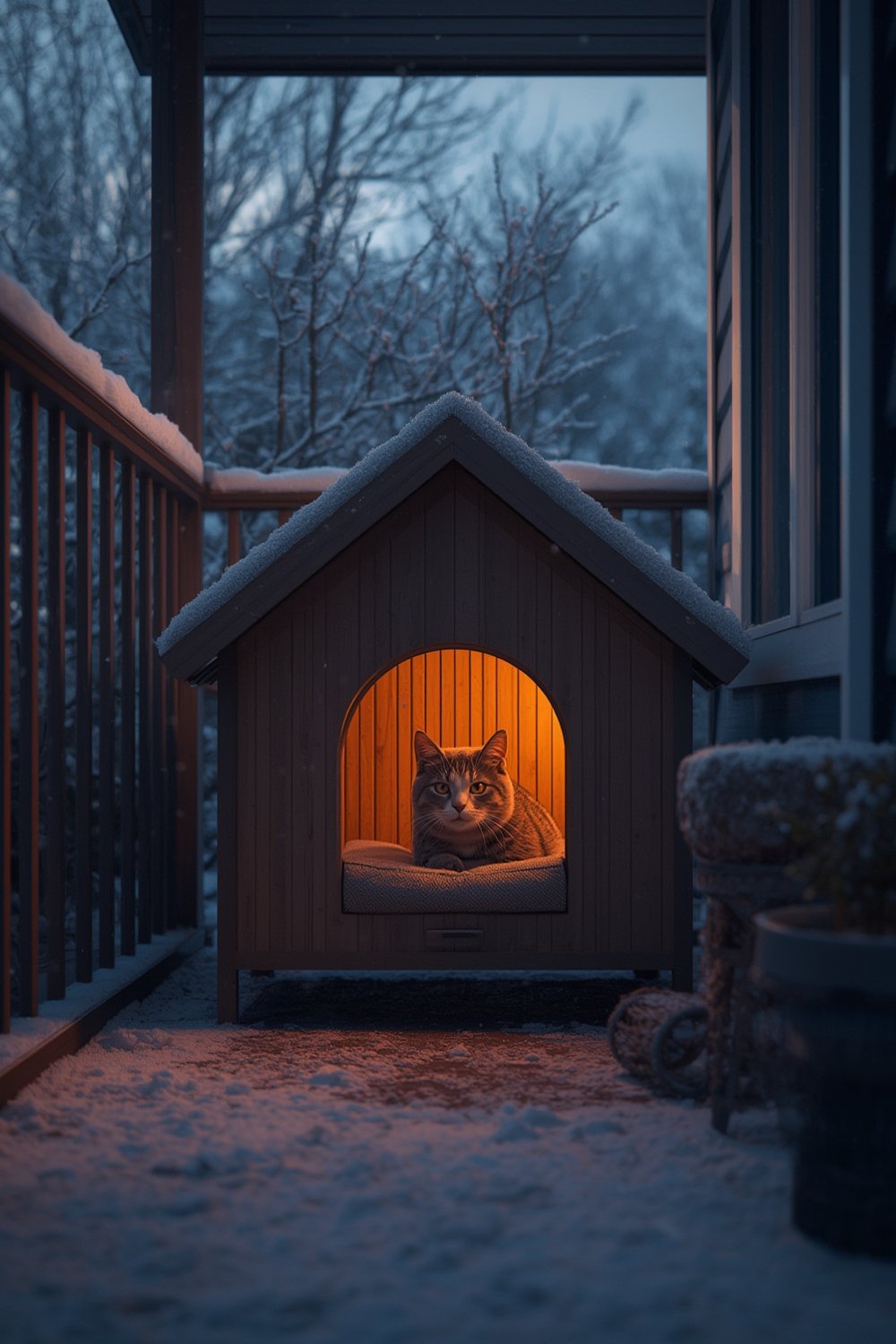 heated cat house winter shelter